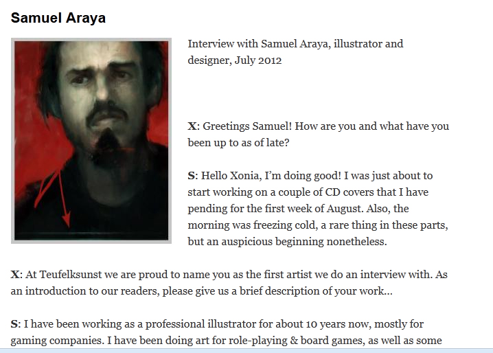 Sam Aaraya, Interview